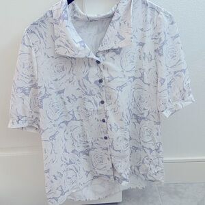 ZHANGAXING BLUE ROSE SHIRT